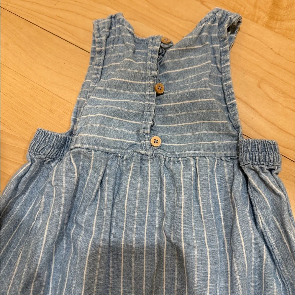 Zara Baby Blue and White Striped Outfit